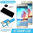100% тестирование 5,1 ''сжечь тень, активно-матричные осид, для Samsung Galaxy S7 G930 G930F SM-G930F ЖК дисплей с рамкой дисплей сенсорный экран Запасные части для ремонта экрана