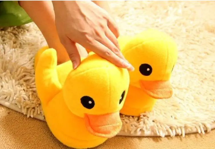 

Winter Slippers Women Warm Slippers Cute Duck Slippers Flats Winter Warm Plush 2019 Adult Cartoon Women Unisex Home Indoor Shoes