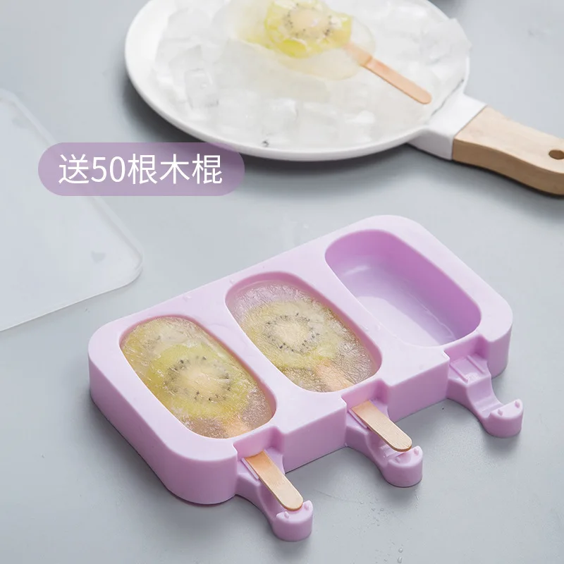 Милая форма для льда силиконовая мороженого мультяшная домашняя Фруктового