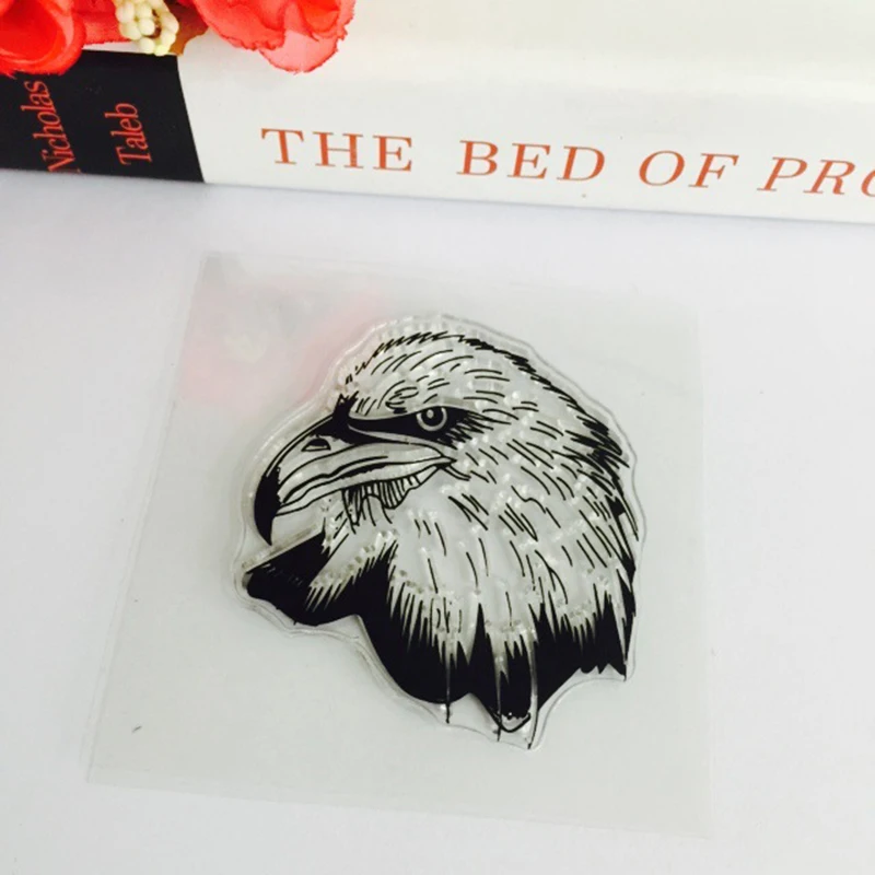 1 шт. силиконовый прозрачный штамп в форме орла блестящий самодельный блокнот для