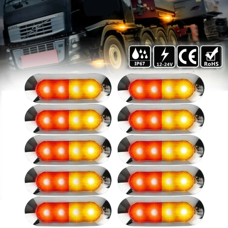 

260K-3000K Car Led Clearance Side Marker Light Dust-proof Red Amber Replacement Waterproof