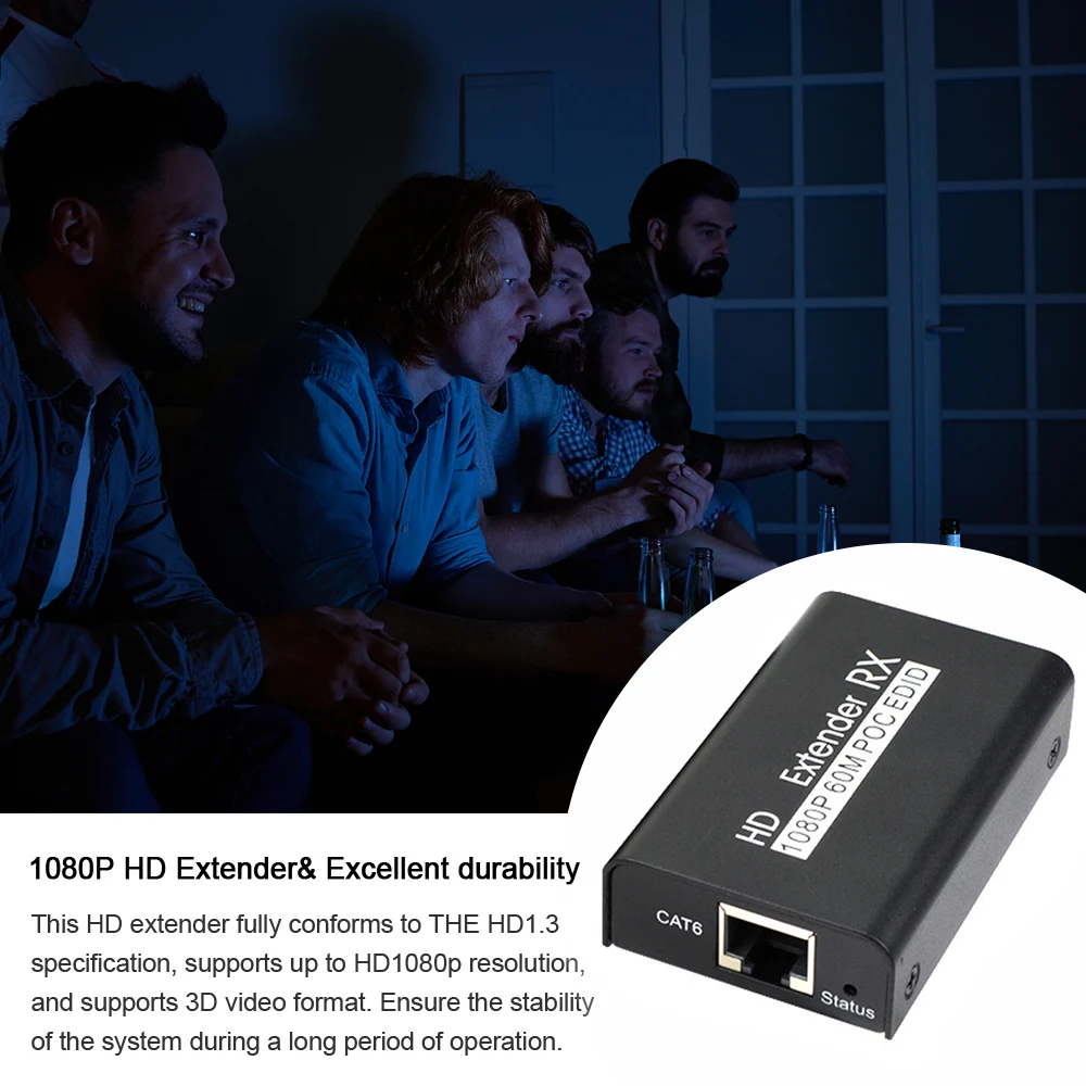 AYE02 POC HD удлинитель 60 метров по сети кабель 1080P 50/60 Гц 2 порта сплиттер экстрактор