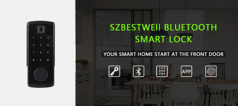WiFi Buletooth отпечаток пальца дверной замок электронный дверной замок Интеллектуальный биометрический замок на дверь умный замок отпечатков пальцев с приложением