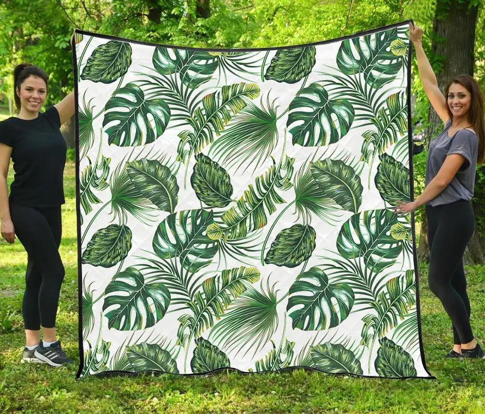 

Одеяло TOADDMOS с принтом тропических растений Monstera, всесезонное домашнее текстильное мягкое теплое одеяло для офиса, одеяла премиум-класса