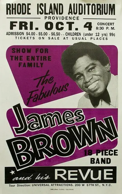 

Letrero metálico de estaño para pared, cartel de James Brown, 1960s