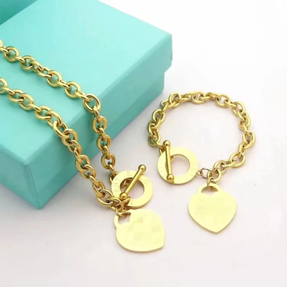 Классическая Женская цепочка из нержавеющей стали 316L браслет в форме сердца