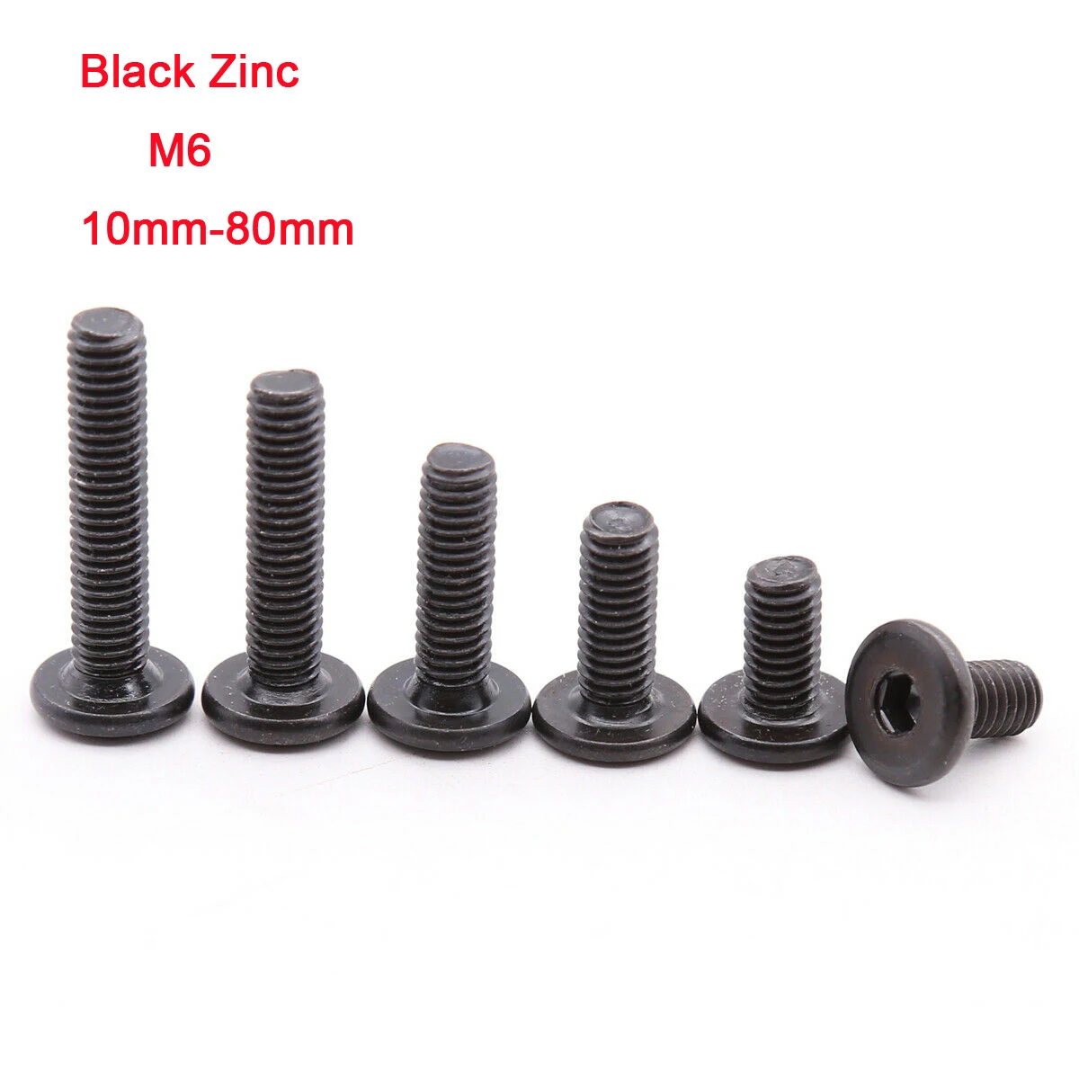 5 шт. низкопрофильные винты с шестигранной головкой из углеродистой стали |