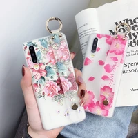 cute 3d flowers wristband phone case for huawei mate 30 20 10 enjoy 9s p40 p30 p20 lite e p smart plus 2019 pro tpu soft cover
