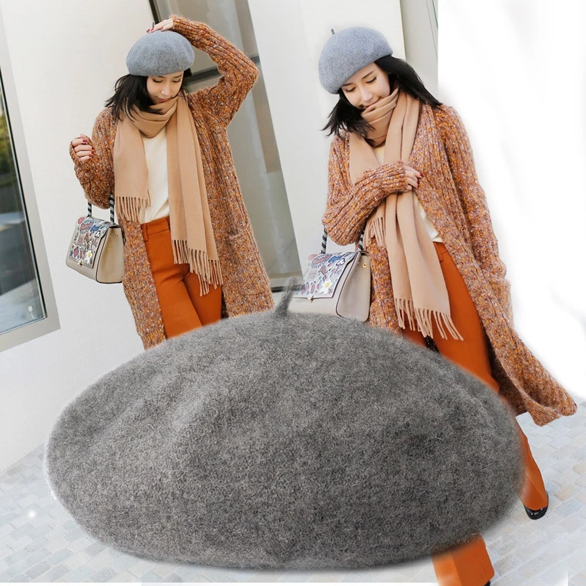 Берет женский шерстяной Осень-зима берет художника | Аксессуары для одежды