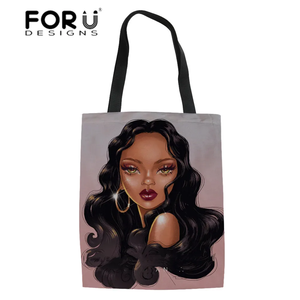 Женские складные сумки для покупок FORUDESIGNS эко сумка женщин черная Льняная книг с