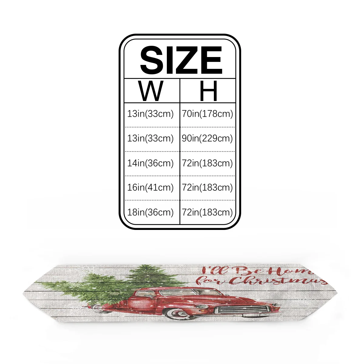 Рождественская елка красная деревянная доска напечатанная настольная дорожка