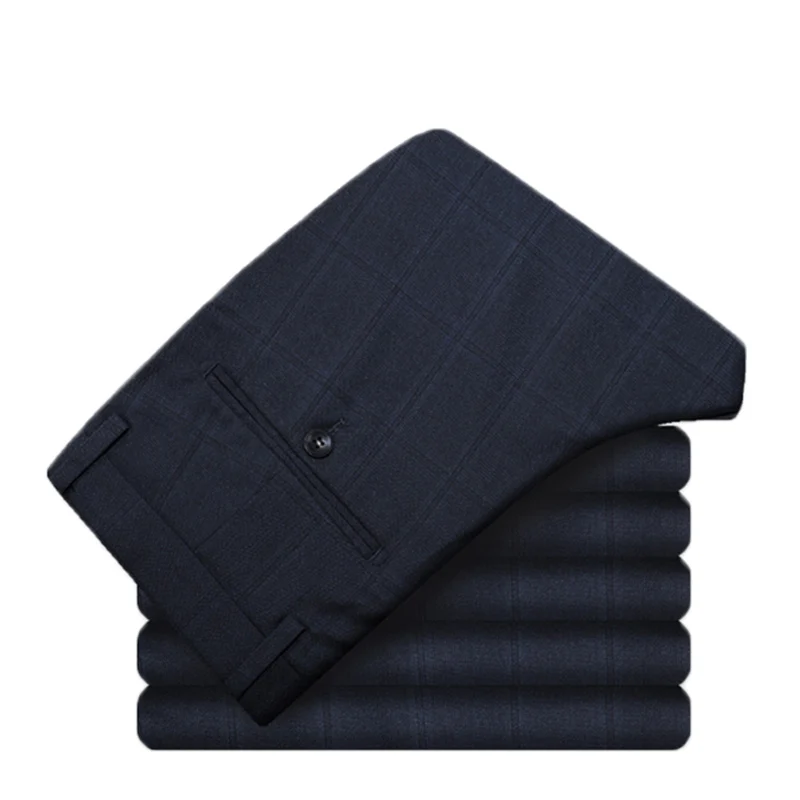 

Мужские деловые Приталенные брюки, брендовые облегающие брюки на молнии, стойкие к морщинам серые Костюмные брюки для мужчин