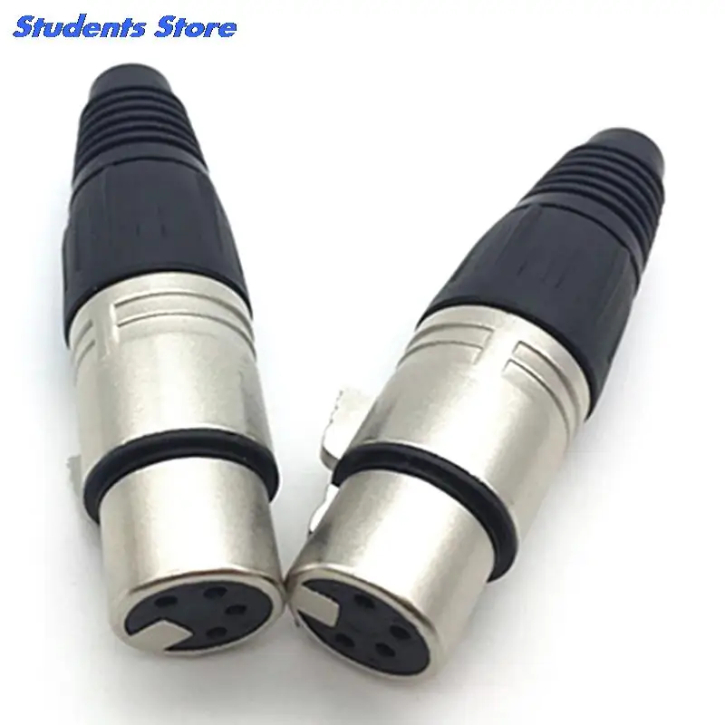 1pc 3-Pin 4-Pin 5-Pin Male & Female XLR Microphone Audio Cable Plug Connectors Cannon Terminals | Электроника