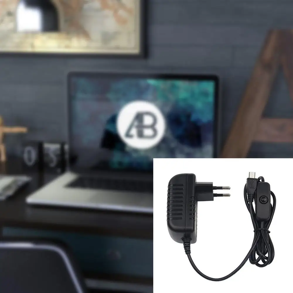 Зарядное устройство 5 В 3 А адаптер переменного тока кабель Micro USB с выключателем