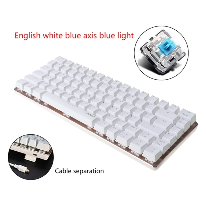 

Ajazz AK33 82 Keys Mechanical Keyboard Russian/English Layout Gaming Keyboard