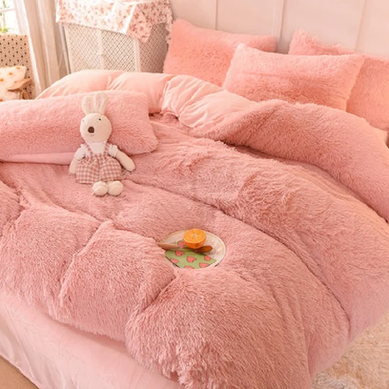 Утолщенный теплый темно-зеленый пододеяльник на осень и зиму роскошный плюшевый