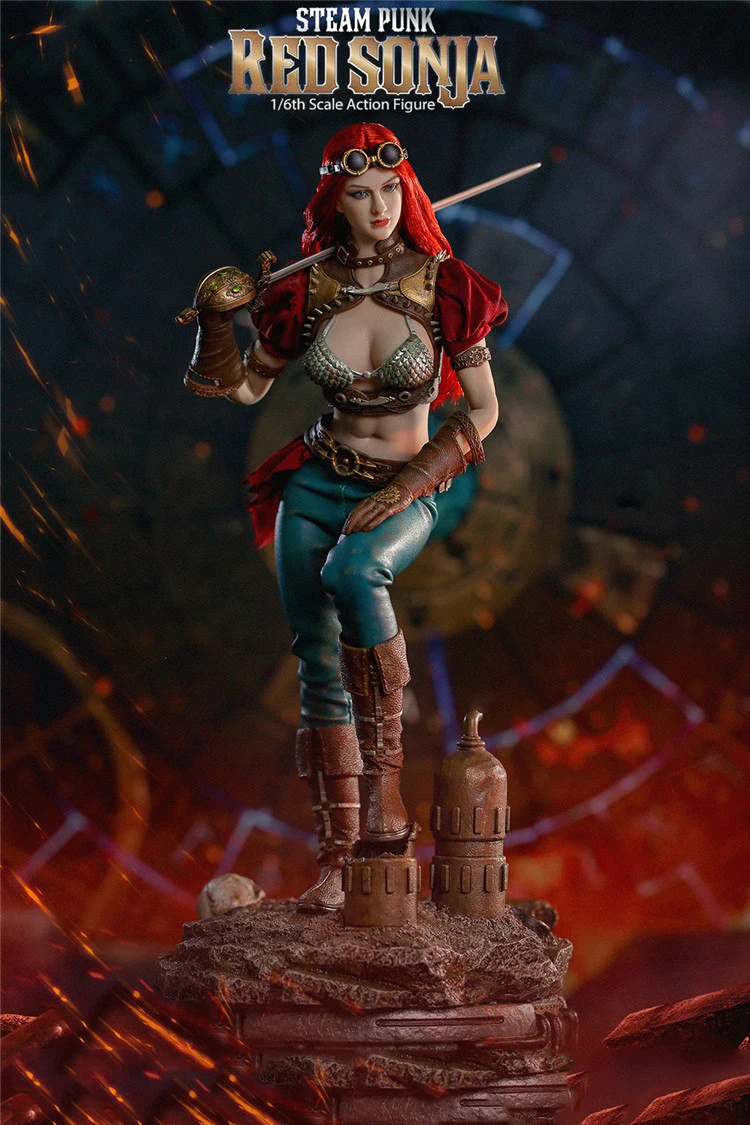 PL2019-140A/B BLeague 1/6 СТИМ панк рыжая Соня экшн-фигура головы тела Одежда оружие полный набор кукла модель для любителей подарок