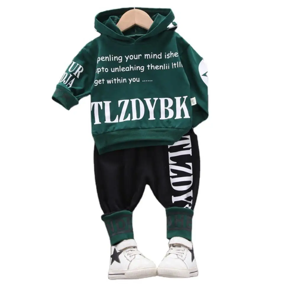 Baby Boy Clothing Set Cotton Spring Autumn Hooded Coat + Pants Children Toddler Tracksuits Kids Clothes Suit Newborn Outfit |