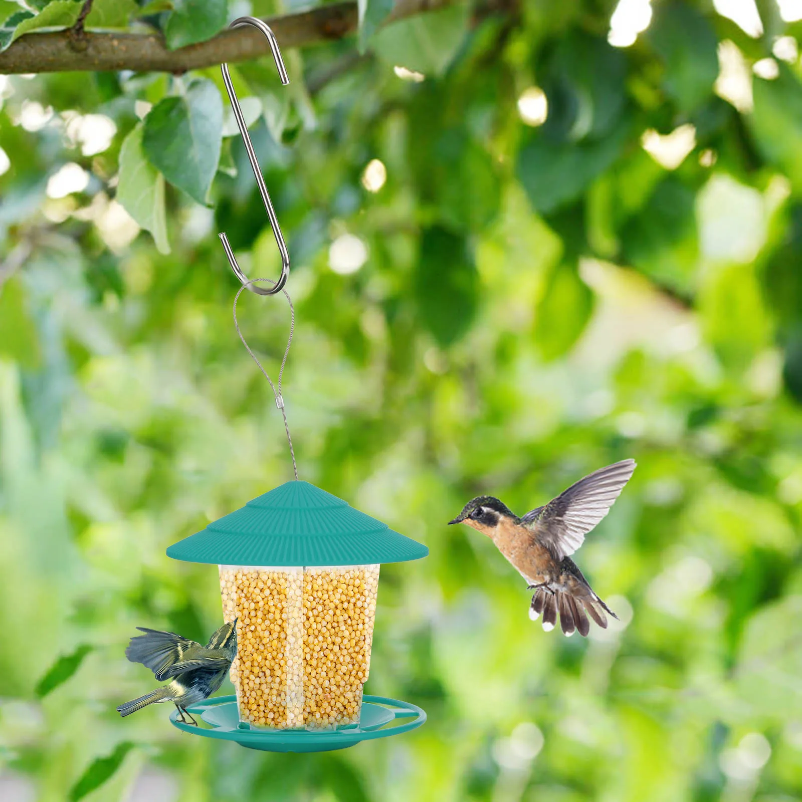 

New Hanging Garden Yard Decoration Outdoor Bird Feeders Wild Bird Feeder Bird Food Feeder Outdoor Garden Yard Decoration 2021