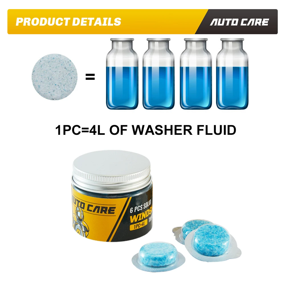 6 шт. шипучий сплошной стеклоочиститель|Жидкость для мытья машины| |