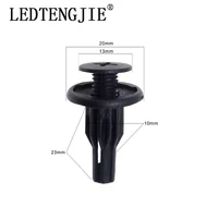 ledtengjie car fastener clip 100pcs yt 1122 diameter 10mm car bumper piercing nail push rivet for car repair parts clip