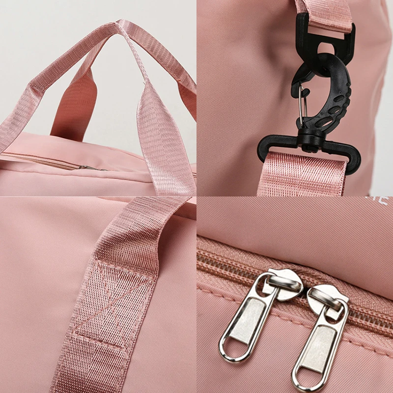 New Women's Fitness Bag Portable Travel Bag Large Capacity  Dry Wet Separation Waterproof Luggage Bag 2021