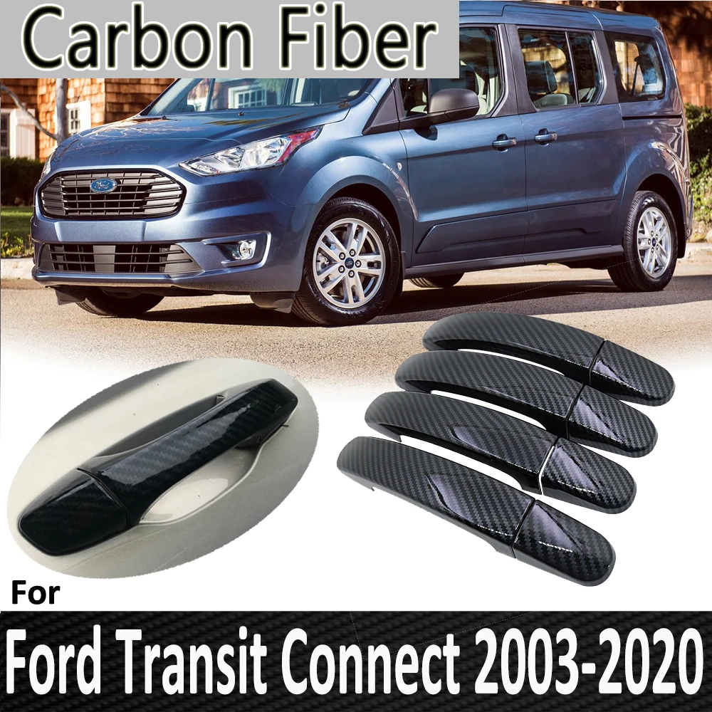 Черное углеродное волокно для Ford Transit Connect MK2 Wagon 2013 2014 2015 2016 2017 2018 2019 2020 крышка