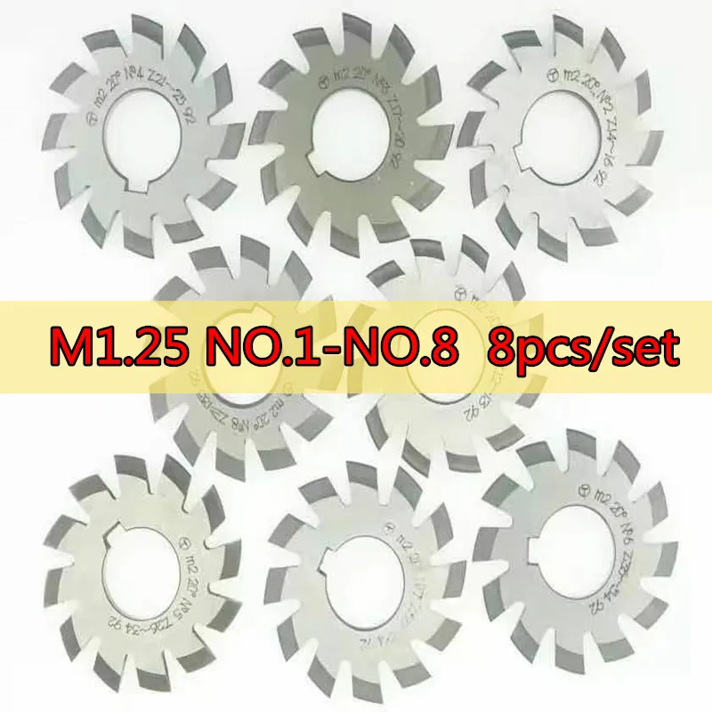 Резак передач PA20 из быстрорежущей стали M1.25 NO.1 NO.2 NO.3 NO.4 NO.5 NO.6 NO.7 NO.8 8 шт./компл.