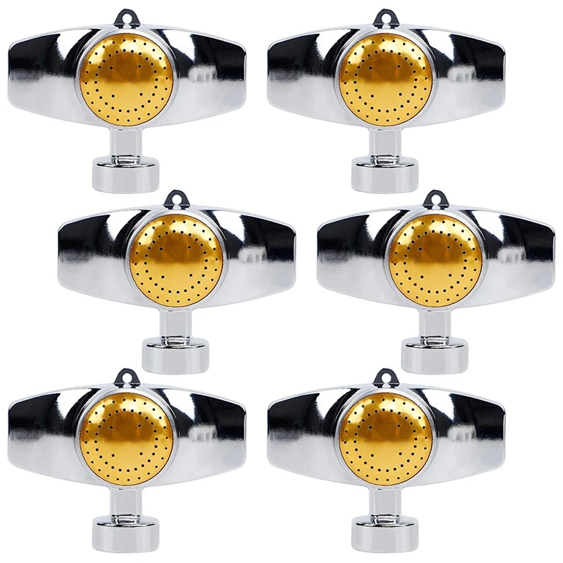 

6 Pack Metal Spot Sprinkler,360 Degree Square Circle Pattern Sprinkler with Gentle Water Flow, Hose Sprinklers Coverage