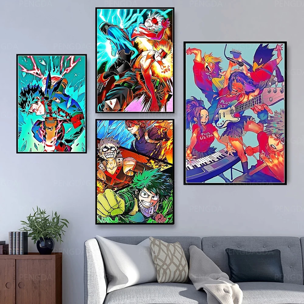 

Wall Artwork Modular Paintings My Hero Academia Pictures Hd Prints Home Poster Japanese Animation Canvas Living Room Decoration