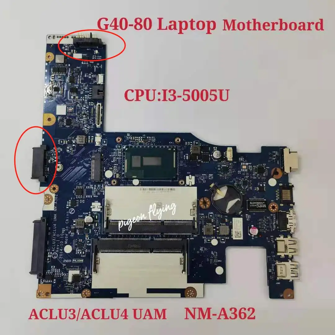 Applicable to G40-80 notebook motherboard I3-5005U UMA number NM-A362 FRU 5B20K62227 5B20K62230 | Компьютеры и офис