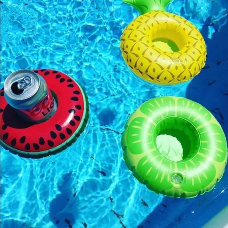 

Summer Float Drink Holders Cute Cup Holder Swimming Pool Toy Summer Party Beverage Beer Juice Inflated Cartoon Coaster New Hot