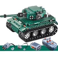 313 pcs rc tracked tank electric building blocks car military bricks technical remote control vehicle model kids toys boys gifts