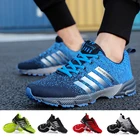 Мужские кроссовки размера плюс 47, дышащие мужские кроссовки для бега, мужская уличная спортивная обувь на шнуровке, удобная повседневная обувь для ходьбы и бега