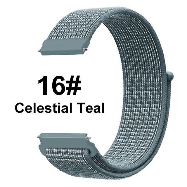 Celestial Teal UEBN 20 мм 22 мм нейлоновый спортивный ремешок для Garmin Vivoactive 3 4 Venu/GarminMove/Forerunner 245 645 ремешок для наручных часов - Цвет ремешка: Celestial Teal