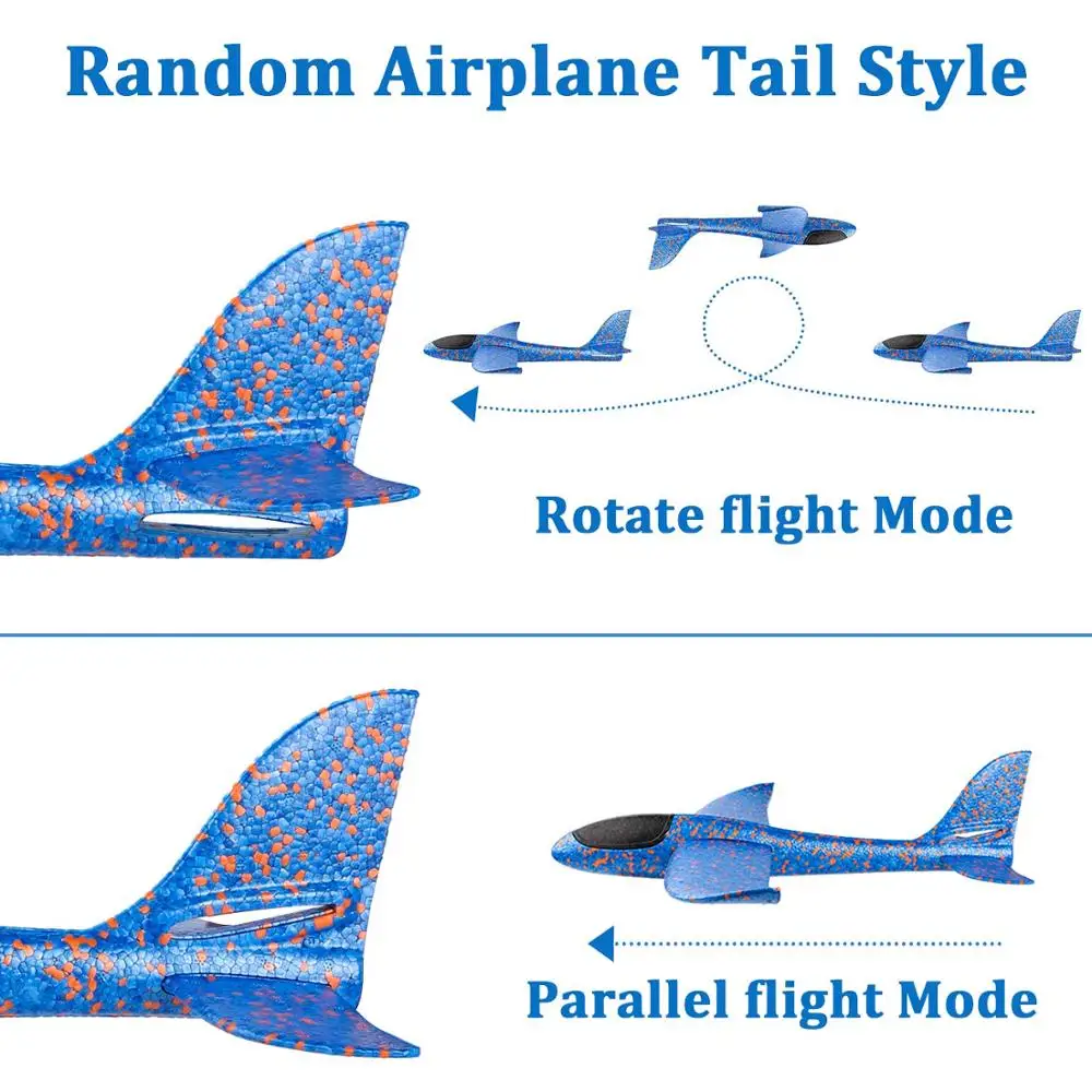 

Foam Hand Throwing Airplanes toy, 36cm 48cm Flight Mode Glider Inertia Planes Model,Aircraft Planes for Kids Outdoor Sport