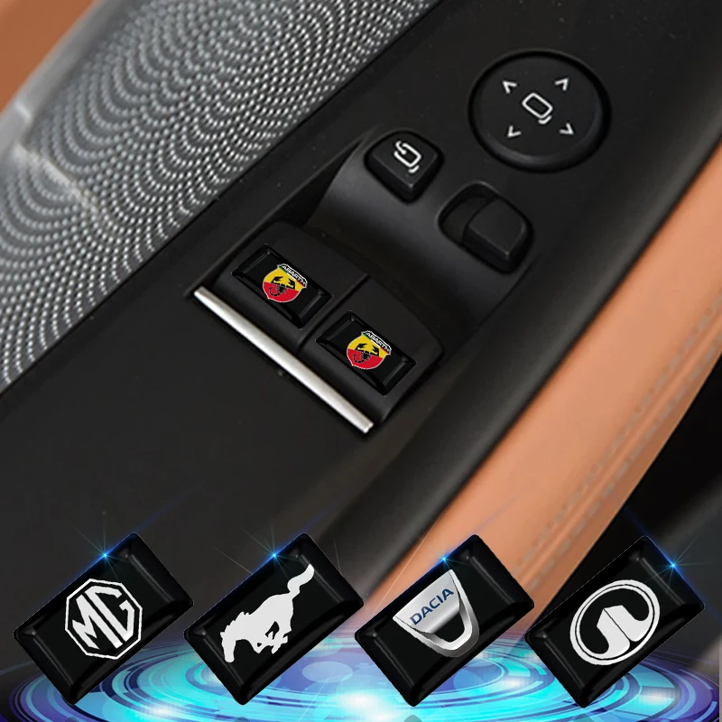 

10pcs Car Small Rectangular Button Sticker for Peugeot 308 307 206 207 208 3008 407 406 408 508 2008 106 103 Car Accessories