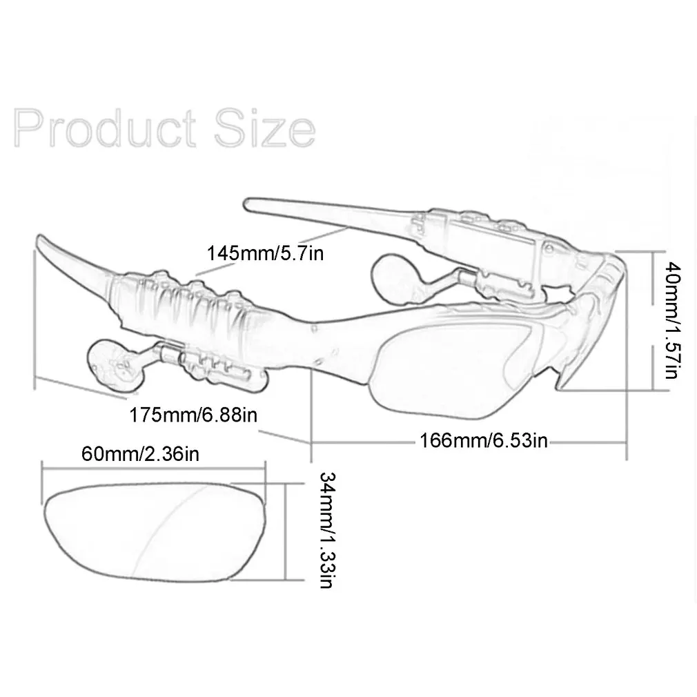 

Polarized Audio Sunglasses With Earphone Outdoor Sports Glasses Wireless Stereo Headset With Mic Earbuds