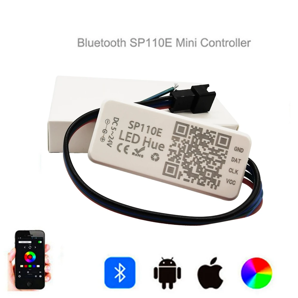 SP110E Bluetooth умный светодиодный пиксельный светильник контроллер для WS2812B WS2811 SK6812