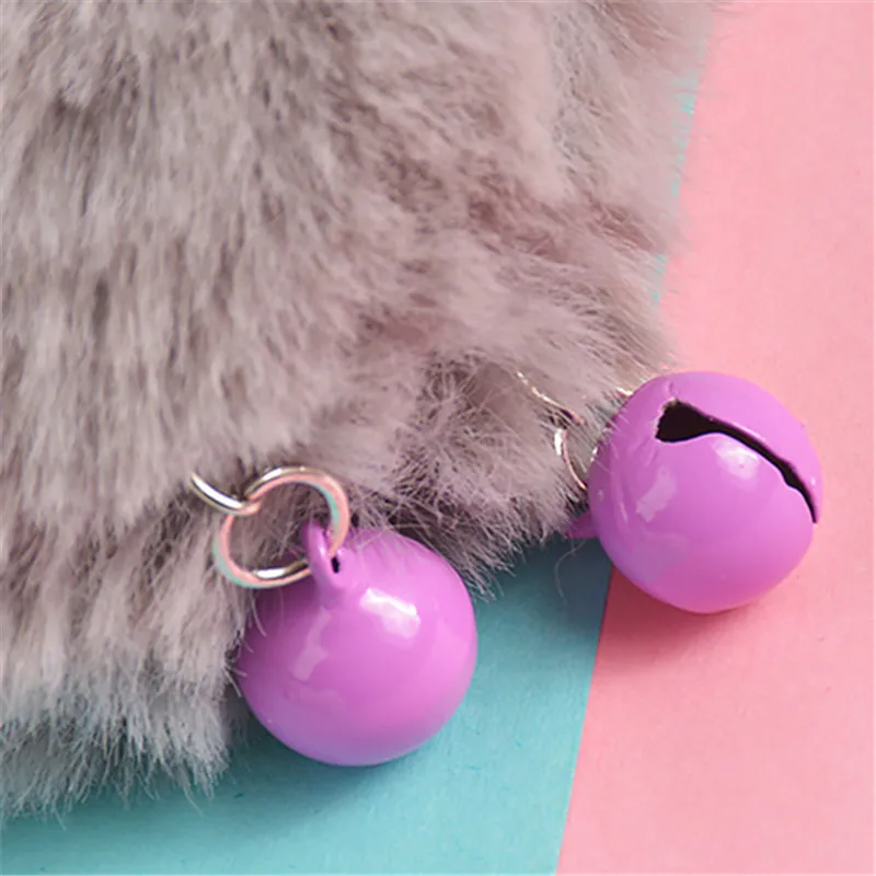 Милые пушистые спящие Детские брелоки женские помпоны из кроличьего меха брелок