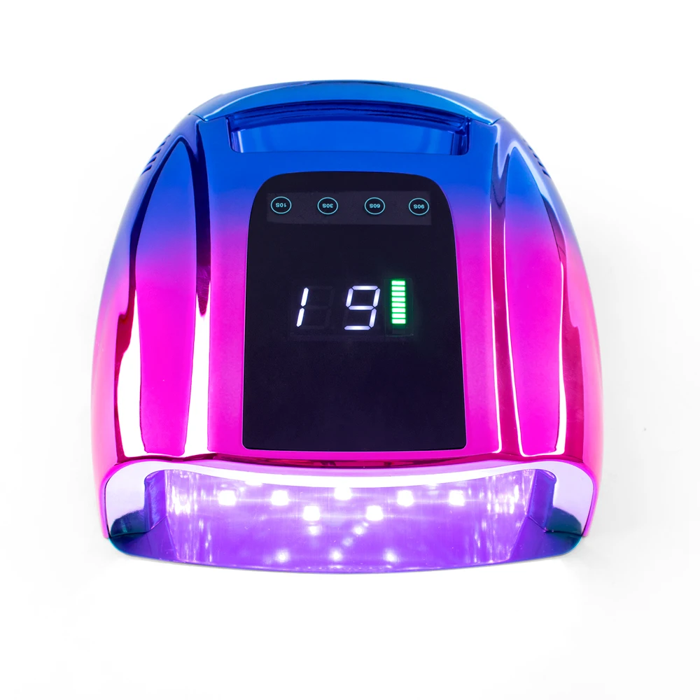 Gradient Shell 96W Cordless UV LED Nail Lamp Light Manicure Rechargeable Battery Nail Dryer For Curing Gel Polish Lamp Wireles