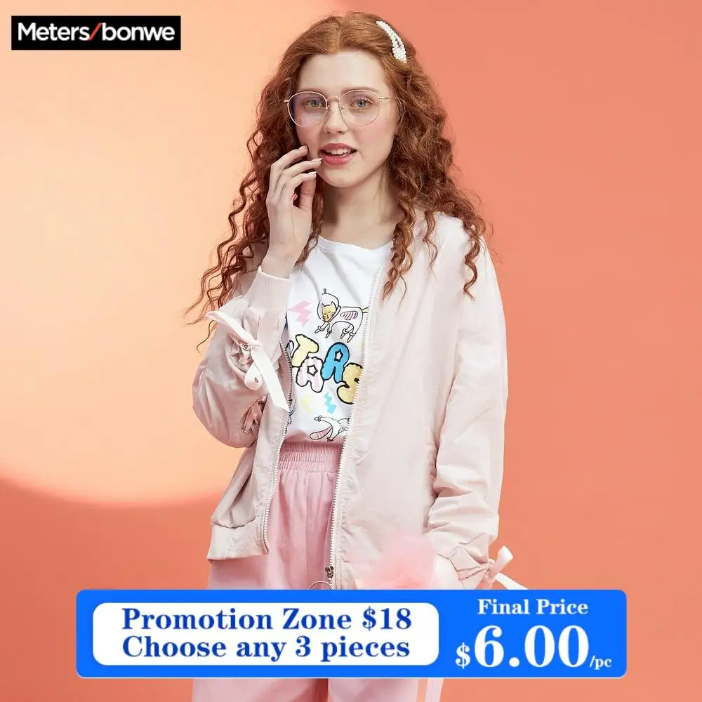 Metersbonwe новая популярная куртка Женская свободная повседневная короткая с милыми