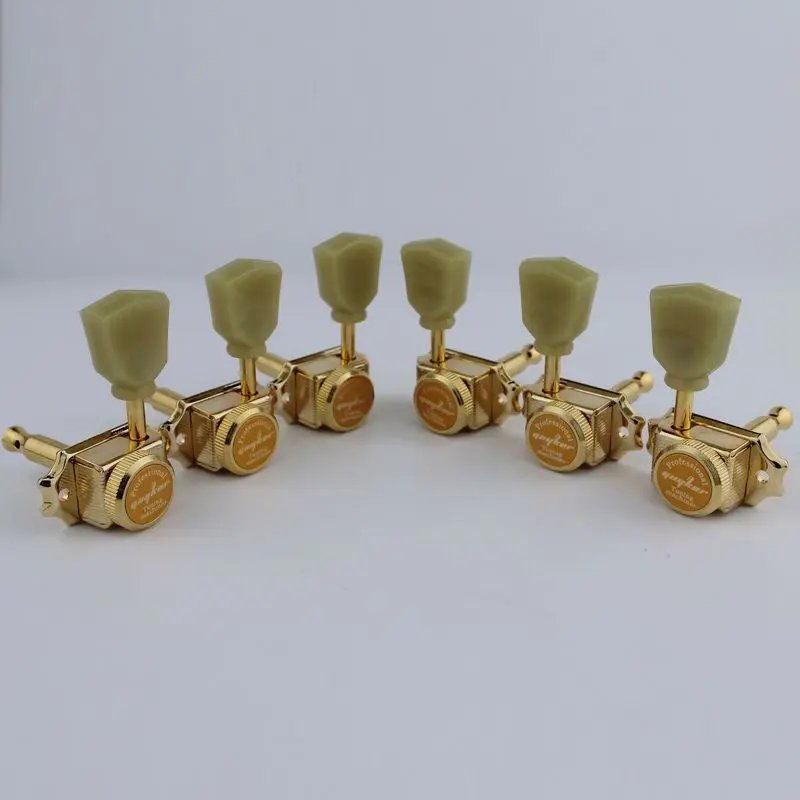 1 Set GUYKER 3R3L Gold Vintage Deluxe Electric Guitar Machine Heads Tuning Pegs | Спорт и развлечения
