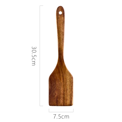 1Pc Wooden Turner 30,5 см деревянная лопатка, деревянная кухонная лопатка, шлицевая лопатка, антипригарные инструменты для приготовления пищи, блинная лопатка, деревянная кухонная утварь - Цвет: 1Pc Wooden Turner