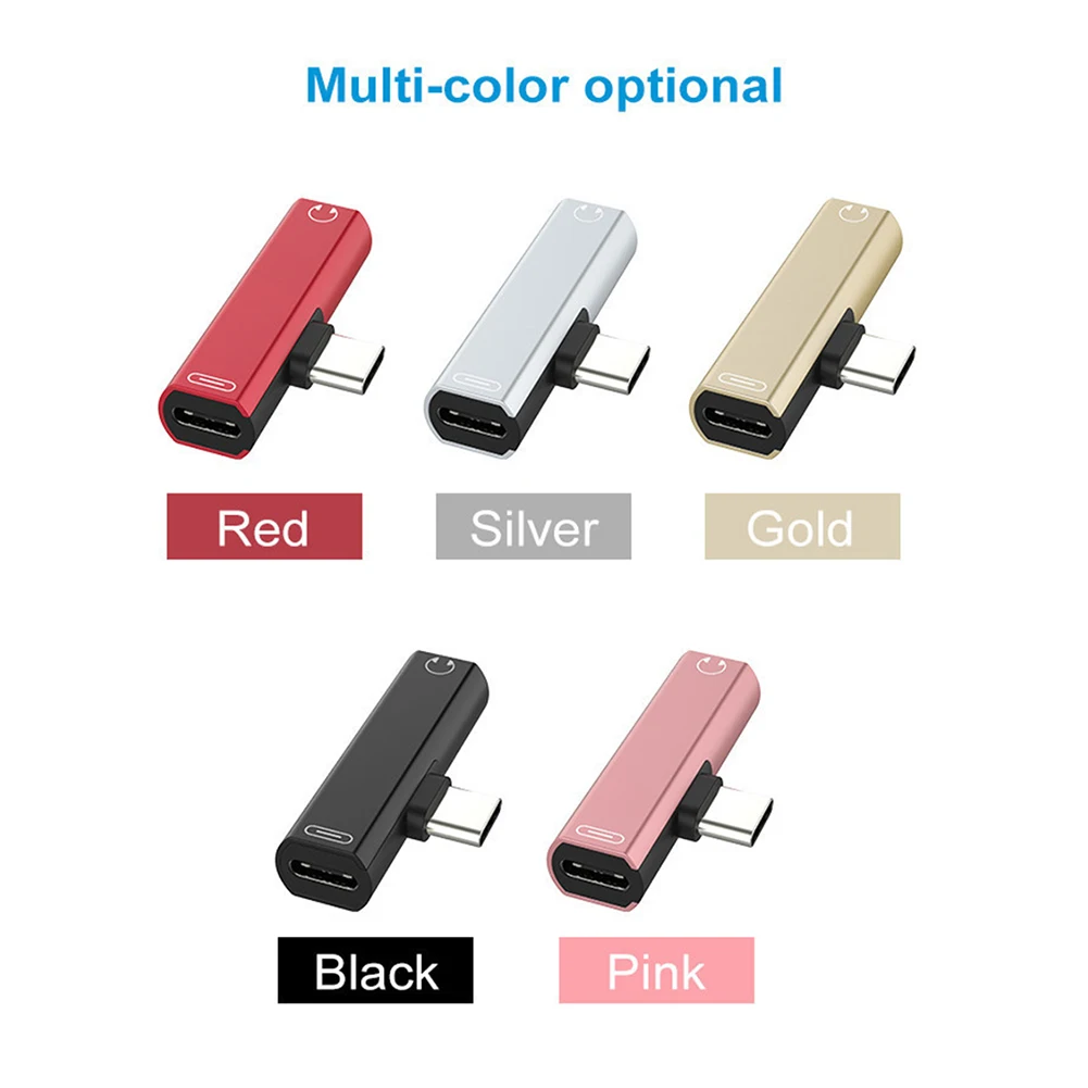 Горячая Распродажа Портативный 2 в 1 Type C зарядный разъем аудио наушники адаптер