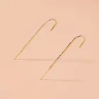 VG 6YM длинные серьги-гвоздики радужные разноцветные стразы длинные серьги-клипсы для хряща для женщин ювелирные изделия в стиле хип-хоп аксессуары