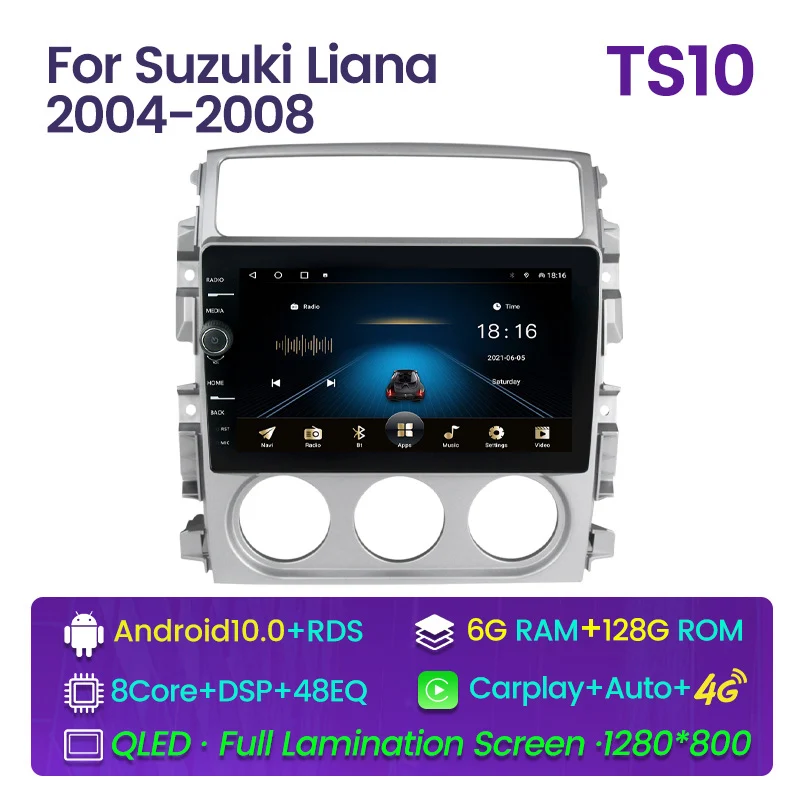 

Автомагнитола 2 din на Android 2004 для Suzuki LIANA 2008-, мультимедийный проигрыватель с 2,5D сенсорным IPS экраном, Wi-Fi, Gps, DVD-проигрыватель 2 din