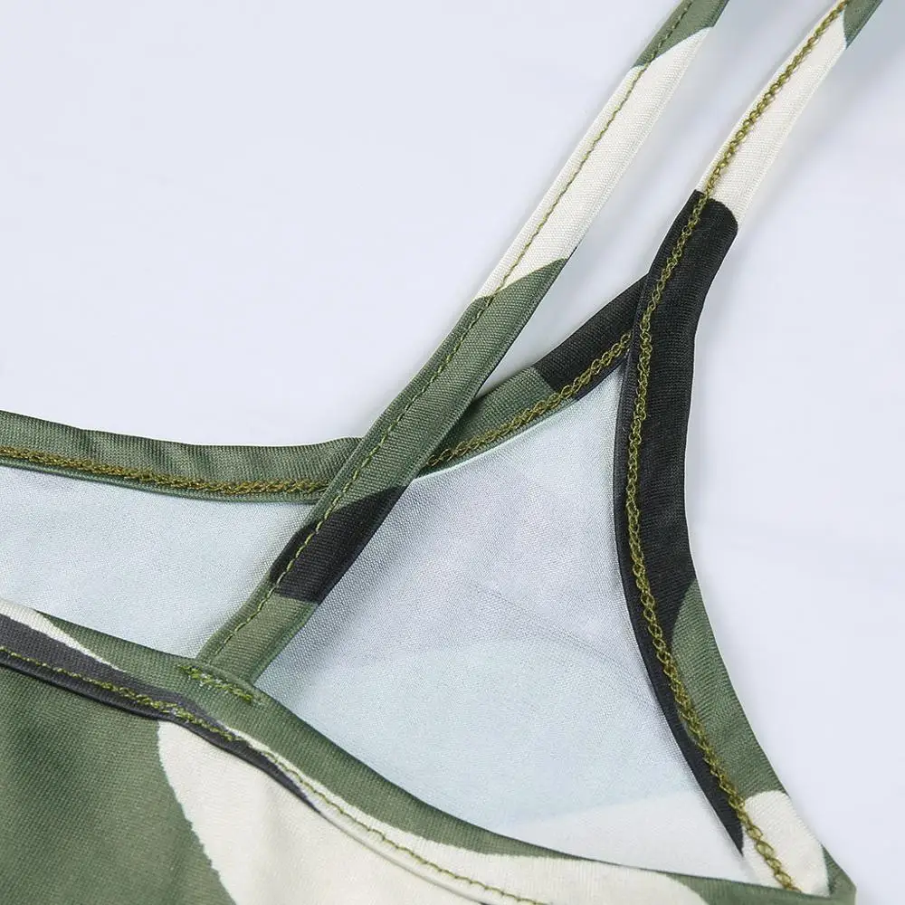 Женский Камуфляжный Топ без рукавов с открытой спиной | Женская одежда