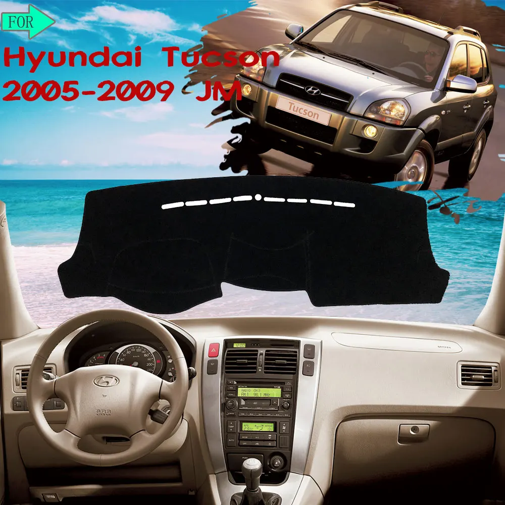 

Dashboard Cover Dash Mat Pad Interior Sunshade Carpet for Hyundai Tucson 2005 2006 2007 2008 2009 JM Car-Accessories Auto-Goods