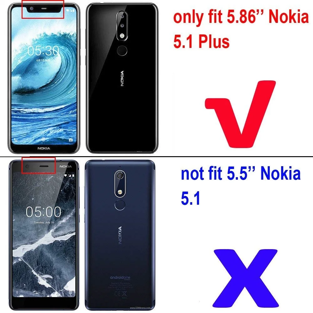 Закаленное стекло для Nokia 5 1 Plus Защита экрана X5 прозрачная закаленная Защитная
